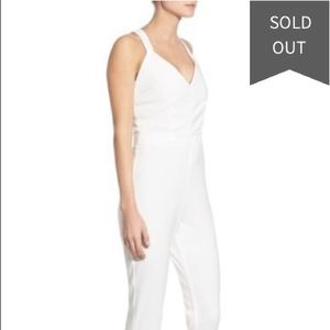 Nordstrom White Cross-back Jumpsuit